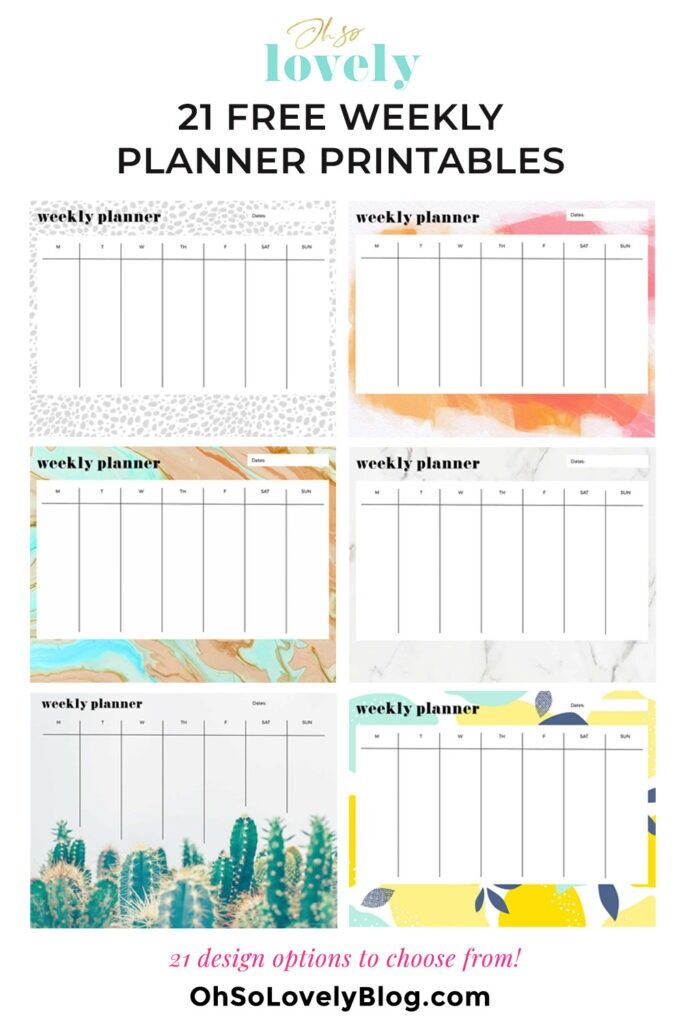 FREE printable weekly calendars — get your week organized! free-printable-weekly-calendars-get-your-week-organized