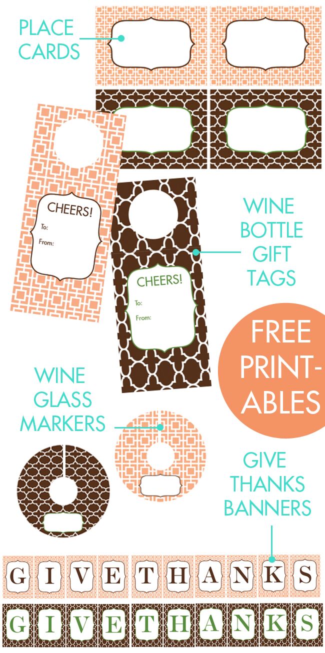 FREEBIES // THANKSGIVING PRINTABLES – Oh So Lovely Blog