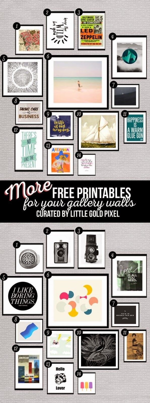 Free Printables • Free Wall Art Roundups • Little Gold Pixel