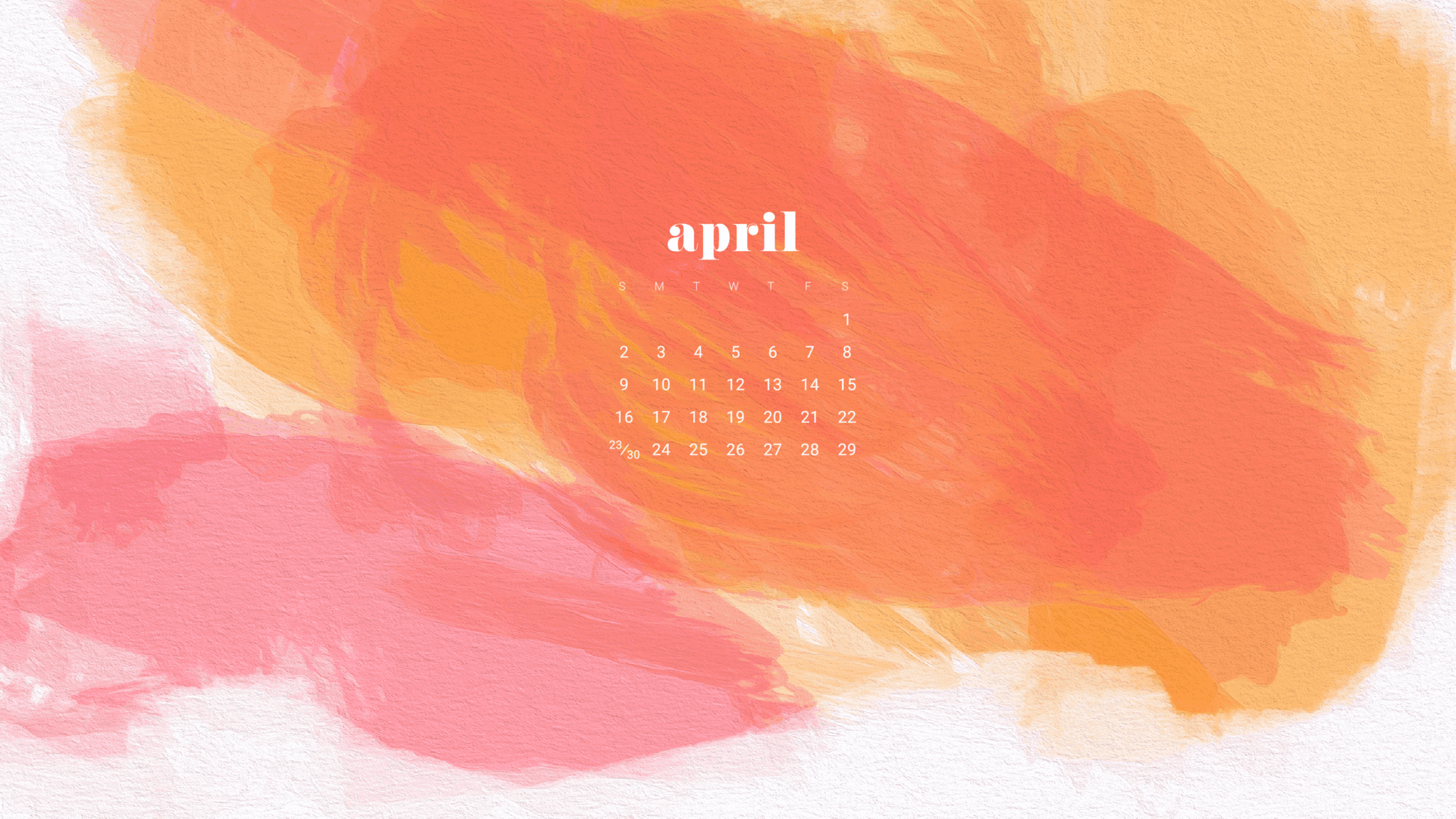 FREE April tech wallpapers — four springy colors to choose from!