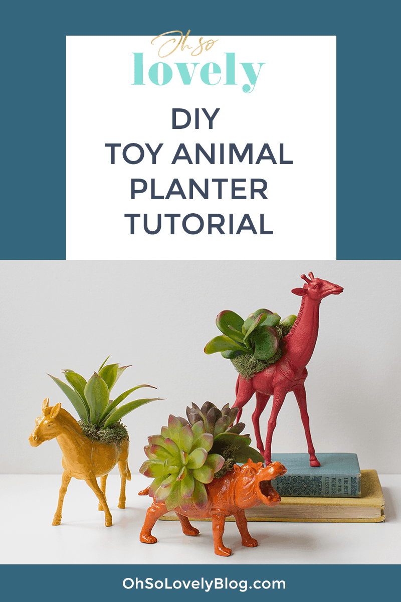 DIY toy animal planter tutorial — easy, affordable, and fun!