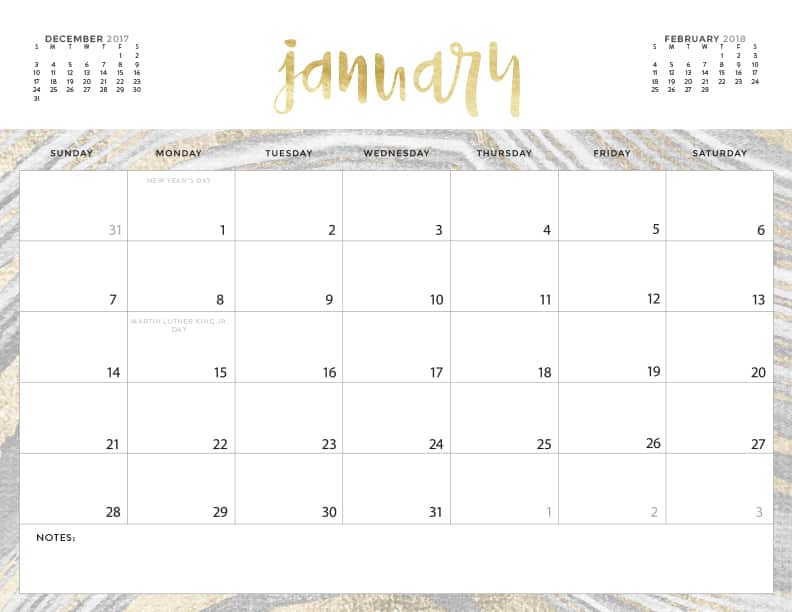 Download your FREE 2018 Printable Calendars today! 28 designs to choose ...