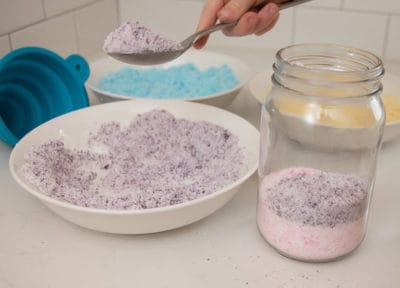 DIY Fizzy Bath Salts Tutorial – Much Easier To Make Than Bath Bombs!