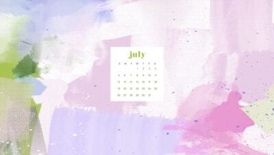 Free July wallpapers — 9 designs in both Sunday and Monday starts.