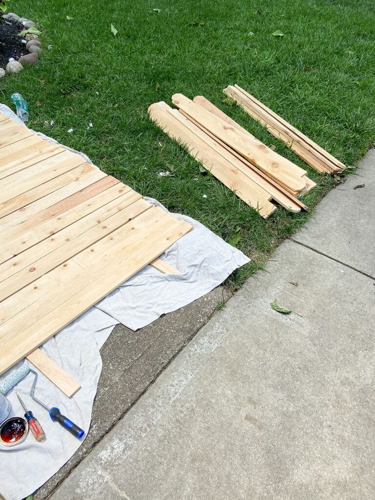 How To Stain A Cedar Wood Deck Perfectly - xoxo Rebecca