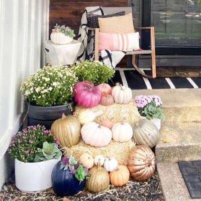 Fall front porch and window boxes – join me on a fun and festive tour!