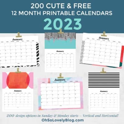 Free 2023 Calendars — 200 Beautiful Designs To Choose From!